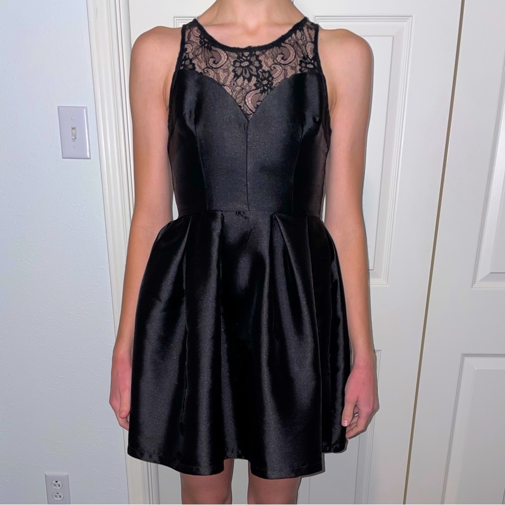 LBD with Illusion Lace Neckline